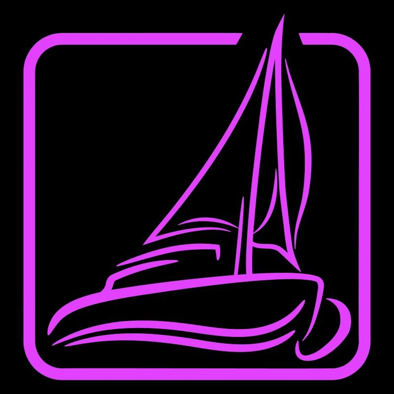 Sailing Logo Icon Square Sailboat Ship