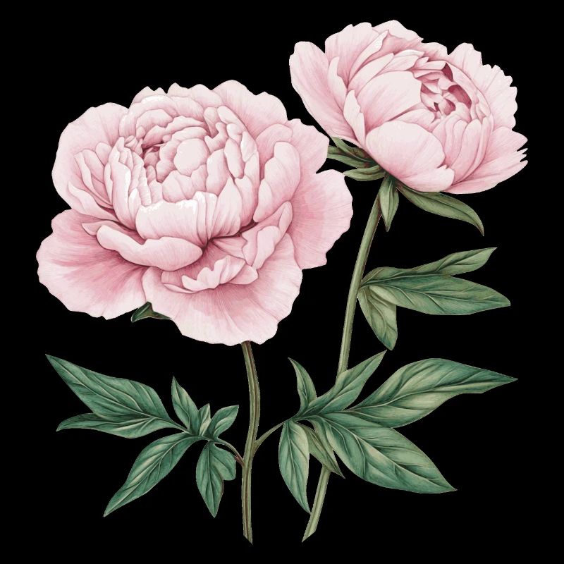 2 pivoines