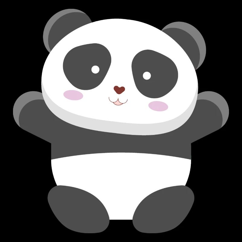 Panda jubelt Pandabär Design