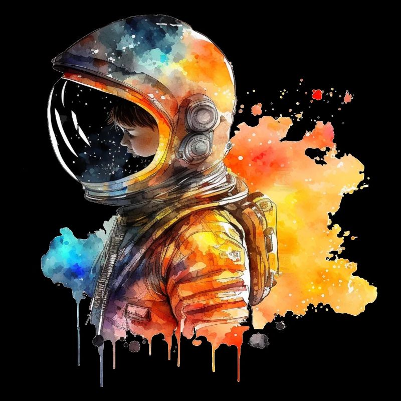 Aquarelles de portrait d’astronaute