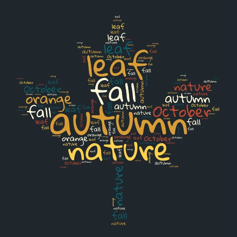 Automne en forme de feuille