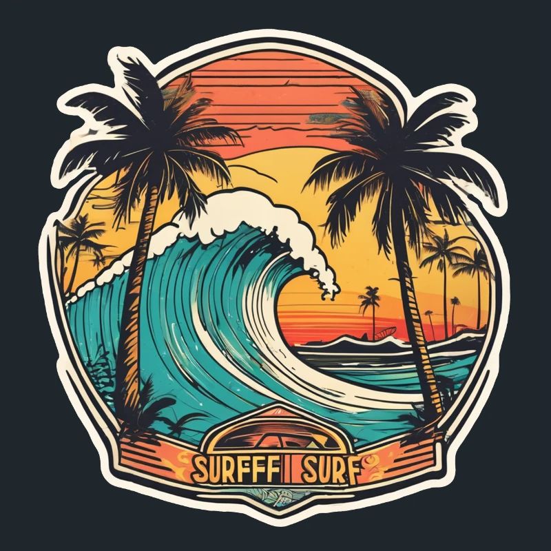 surf plage palmier soleil vacances