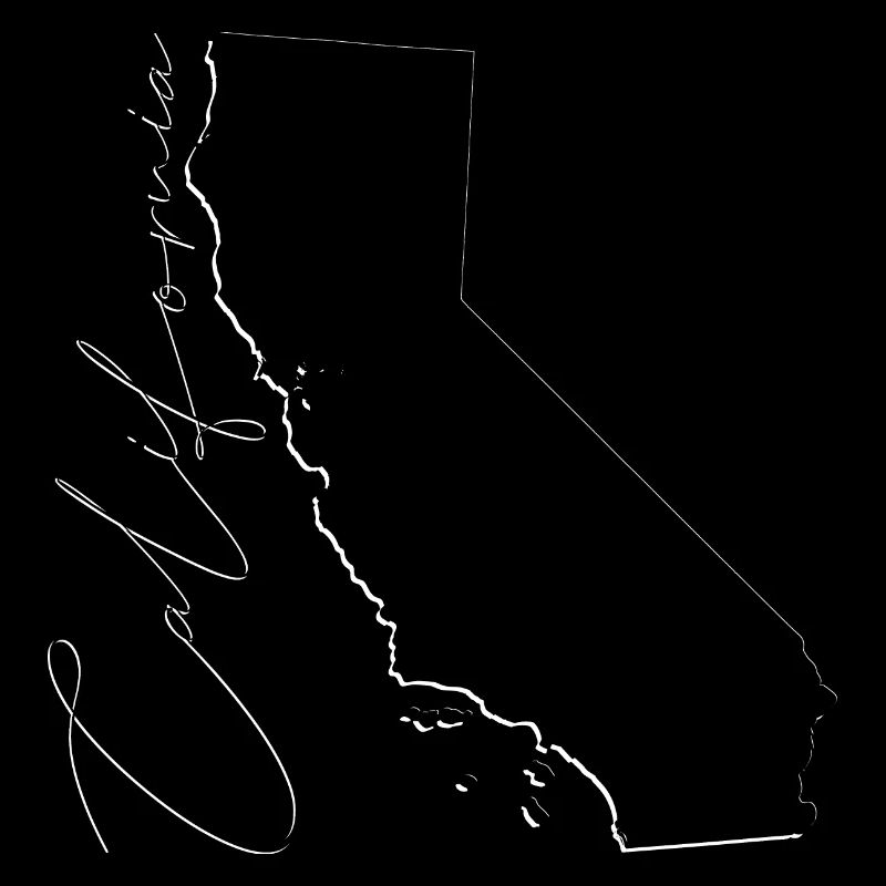 California (USA) | Map | Shadow Script