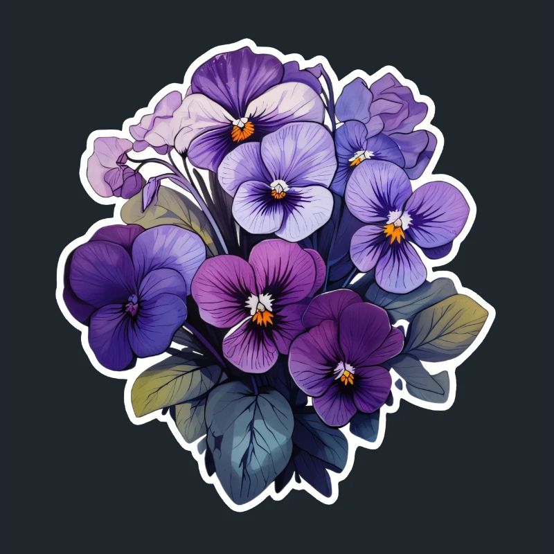 Pensée beaucoup de fleurs