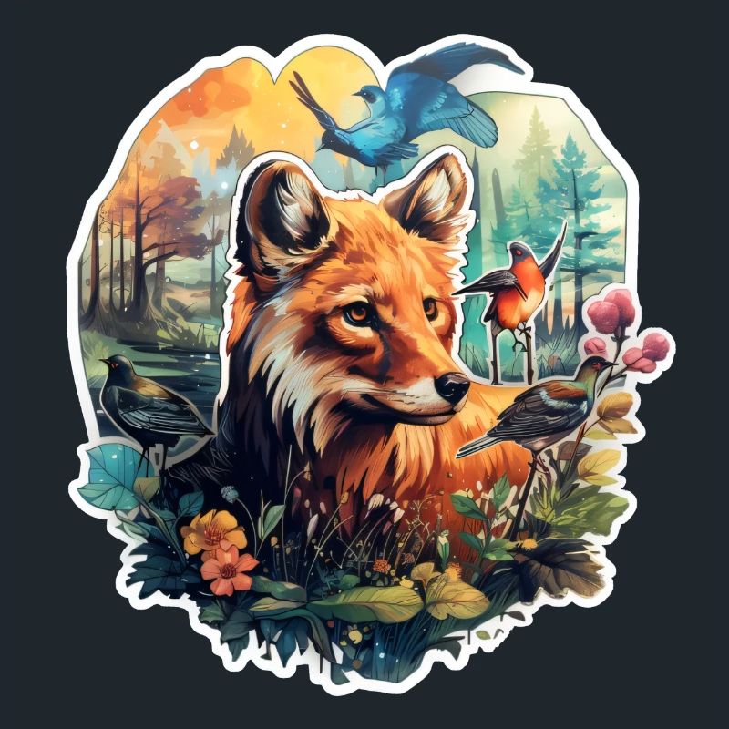 Fuchs auf einer Lichtung