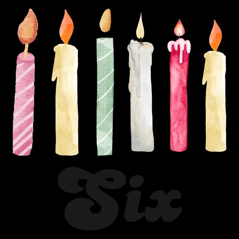 6e anniversaire bougie