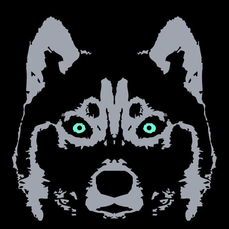 Dog White Husky Face Head Blue Eyes Cool