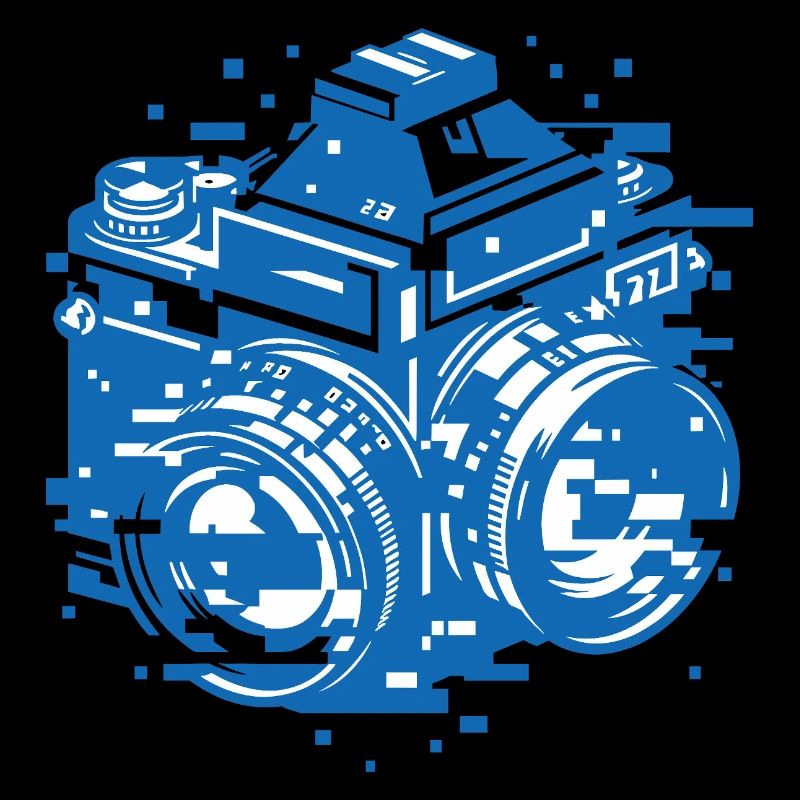 Binäre Glitch-Kamera - Retro Digitalfotografie A