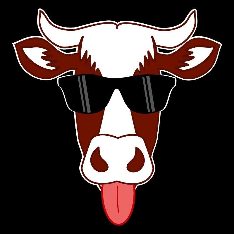 Vache avec lunettes de soleil