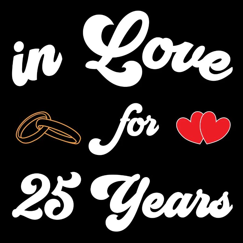 25 years married - silver wedding - in love