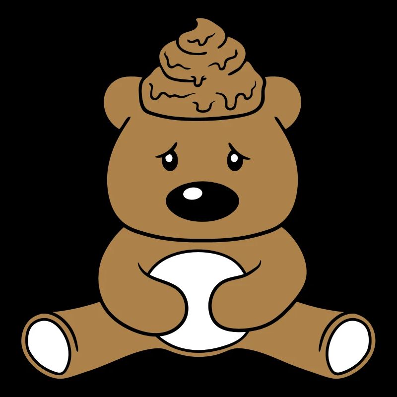 Merde, caca, tête, caca, tas, pile, ours en peluche