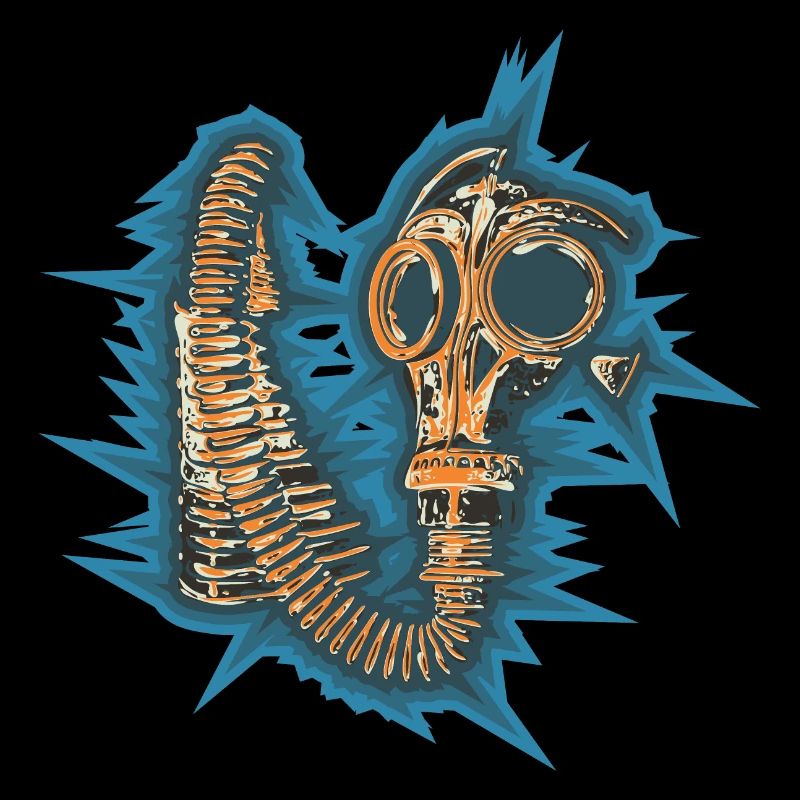 Gasmask Spikey Background