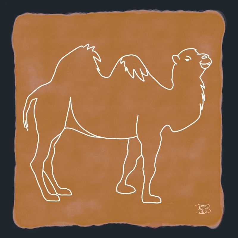"Kamel", Boho Line Art Design, Serie "Desert"