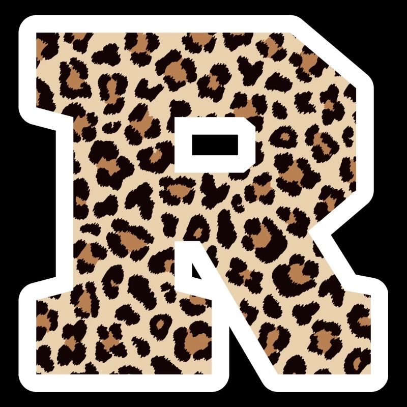 Buchstabe R Leopardenmuster - Geschenkidee zum Geburtstag