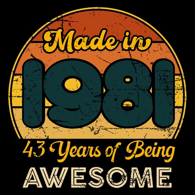 Né en 1981 - Vintage 1981 Anniversaire Rétro