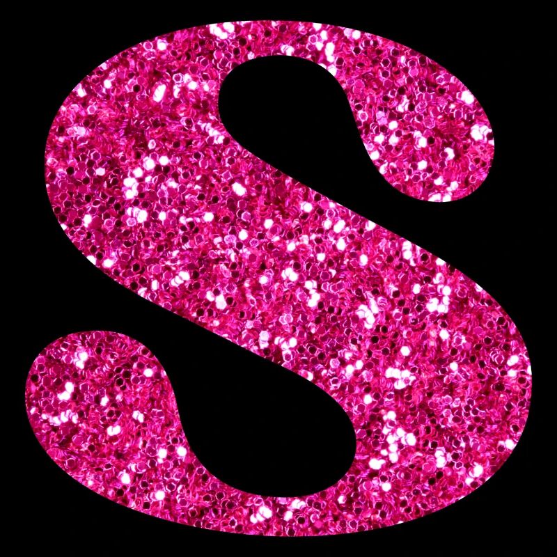Glitter pink letter