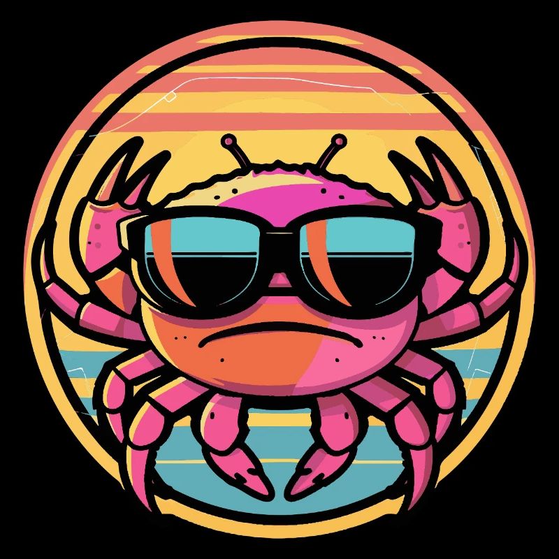 crabe crabe bande dessinée cool