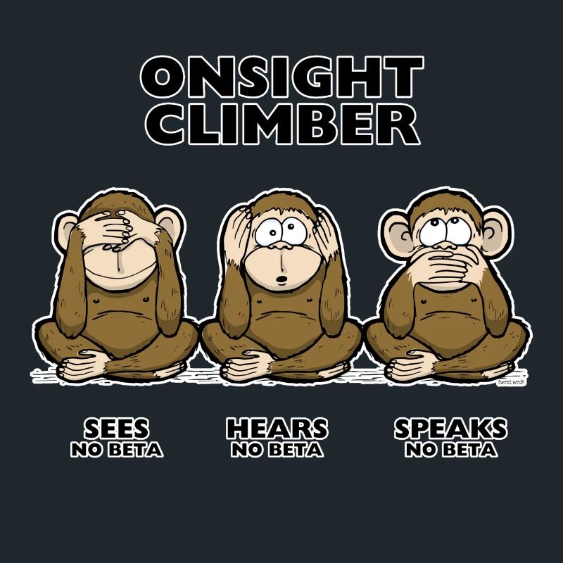 On Sight climber three wise monkey Kletter T-Shirt