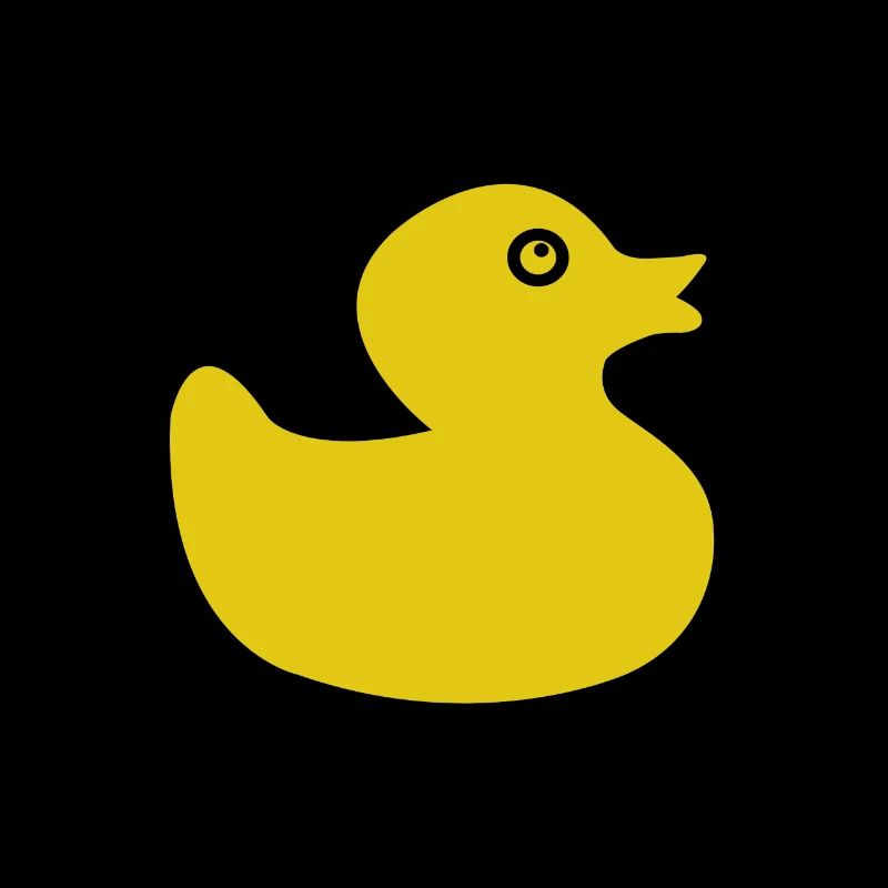 Squeaky duck rubber bath bath