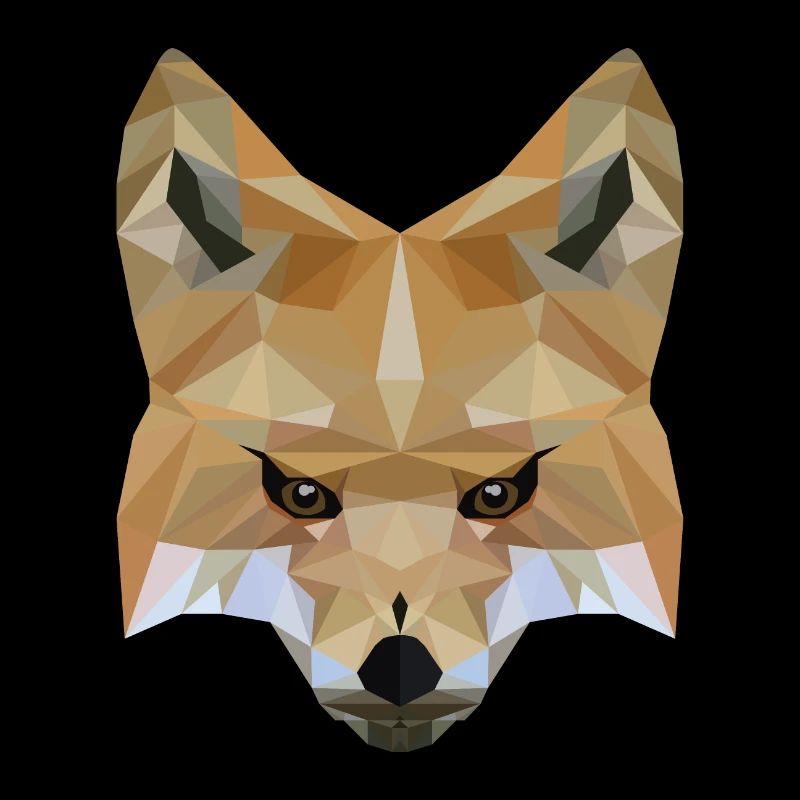 Low Poly Art Fox - Gift Idea