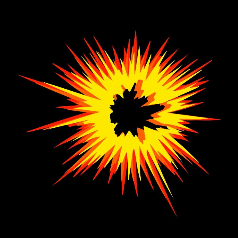Explosion étoile flamme