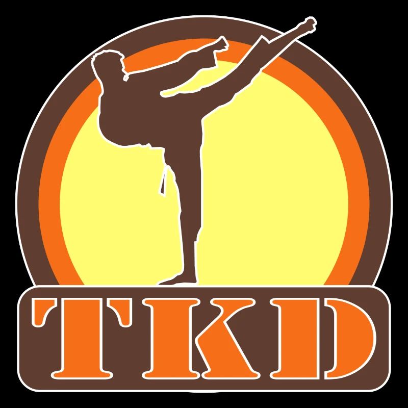 Teakwondo TKD Kämpfer - Vintage Retro Style