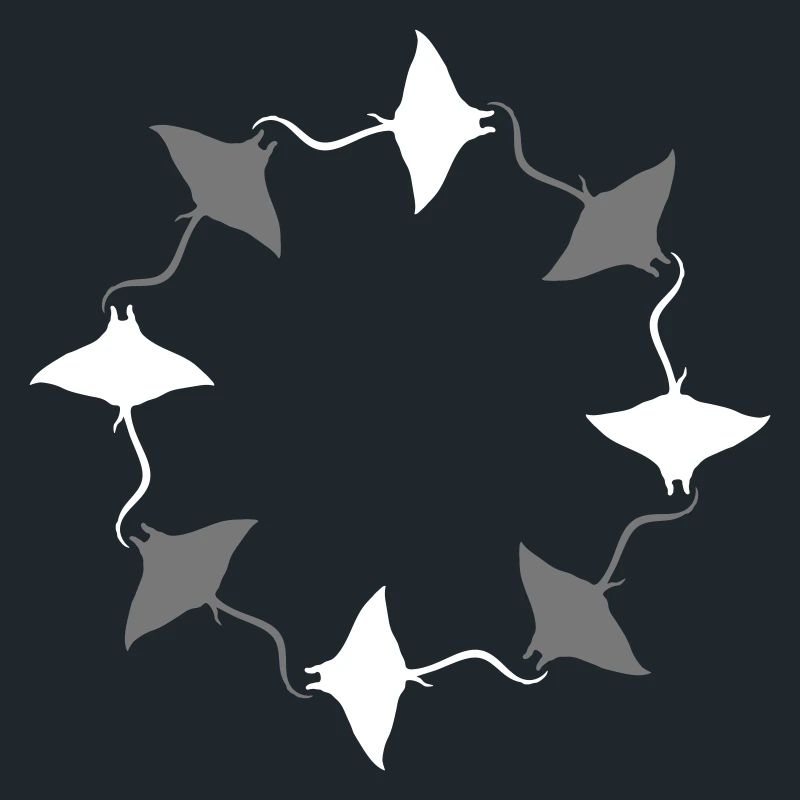 ring pattern circle stingray swim diving