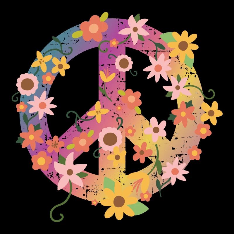 Hippie | Peace-Signe hippies chansons idées cadeaux