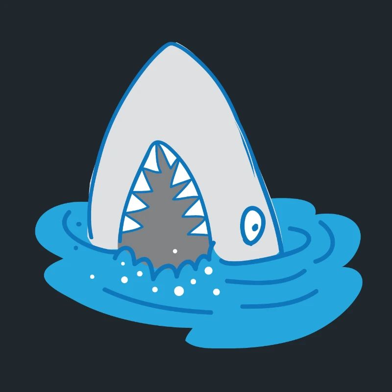 requin à bouche ouverte