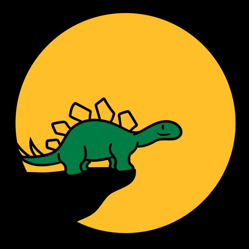 cool cliff moon night howl wolf werewolf stegosaur