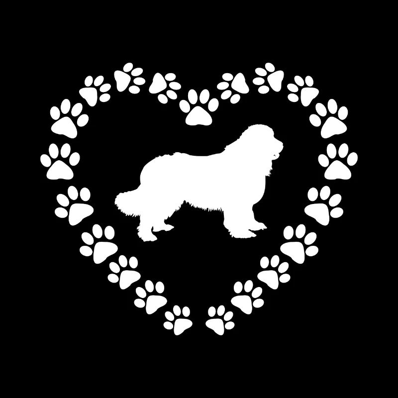 Neufundländer Hunde Pfoten Herz Geschenk