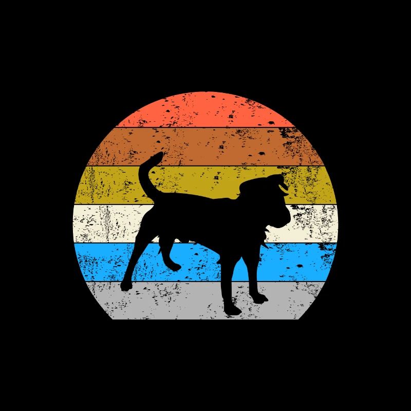 Parson Russell Terrier silhouette vintage rétro