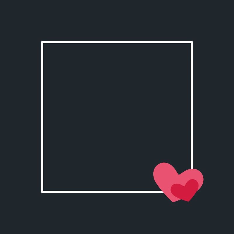 Heart frame ornament line decoration customizable