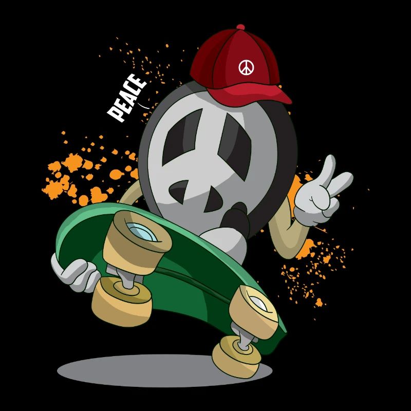 Peace Skate Skateboard Peace Sign Longboard