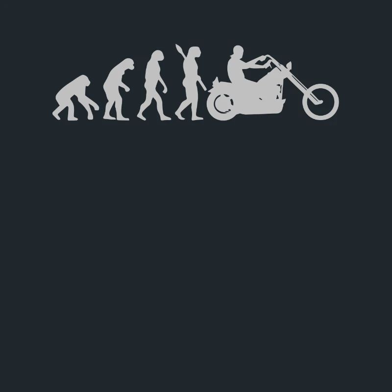 Motorradfahrer Entwicklung Evolution Männer Opa