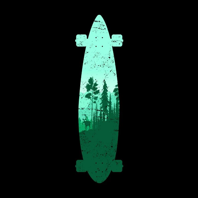 Longboard Longboarder Skateboard Skate Sihouette