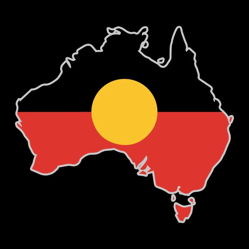 Drapeau aborigène Australie Carte idée cadeau