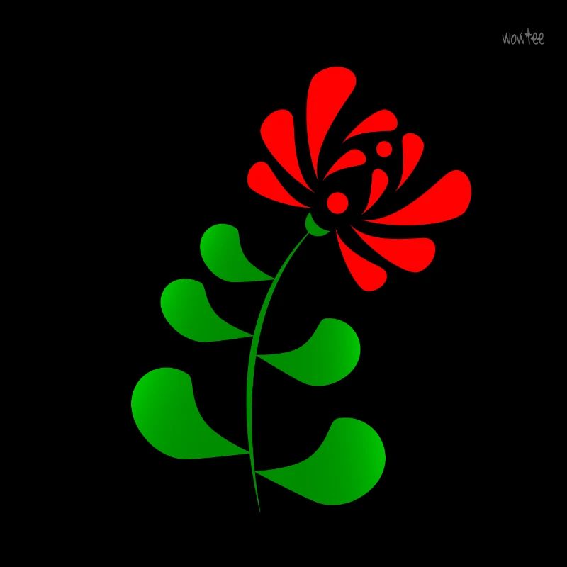 Red folk art #4