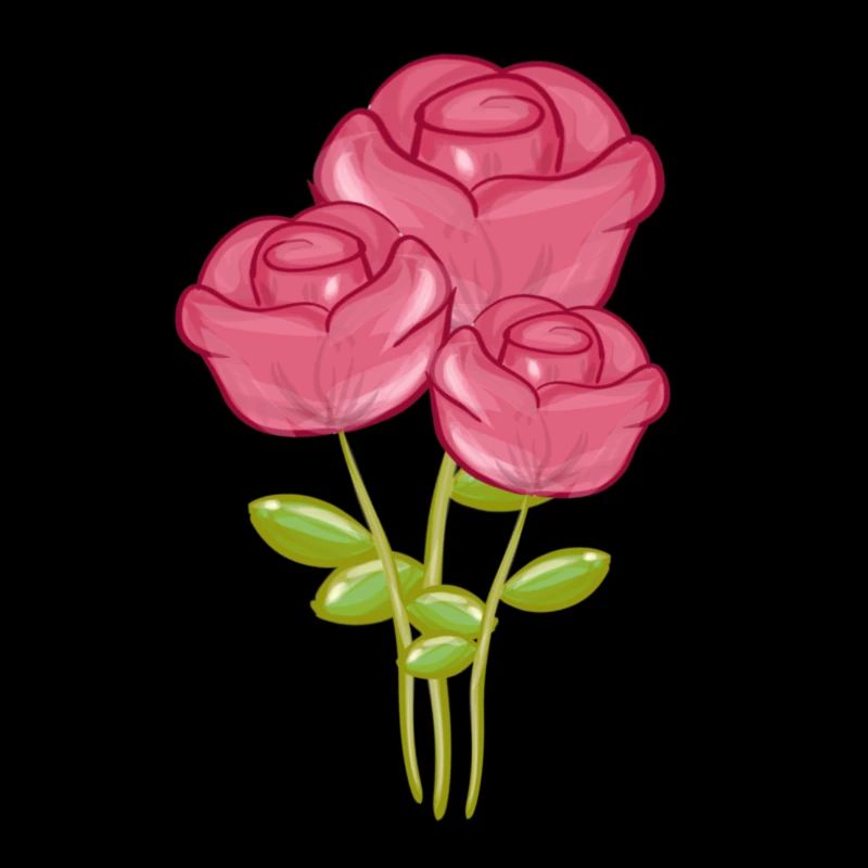 Three Pink Roses Symbol Nature