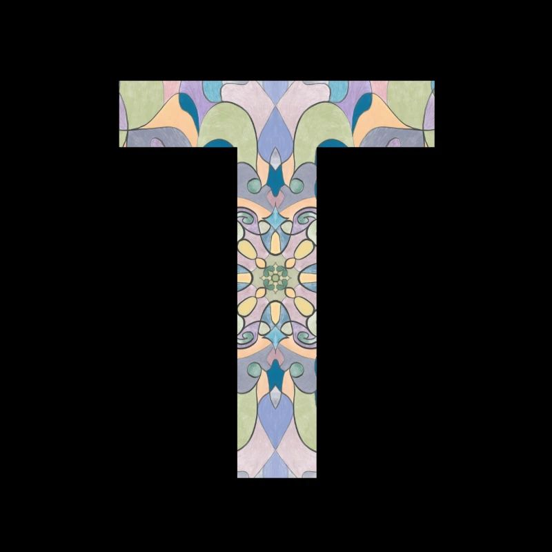 Lettre T en mandala