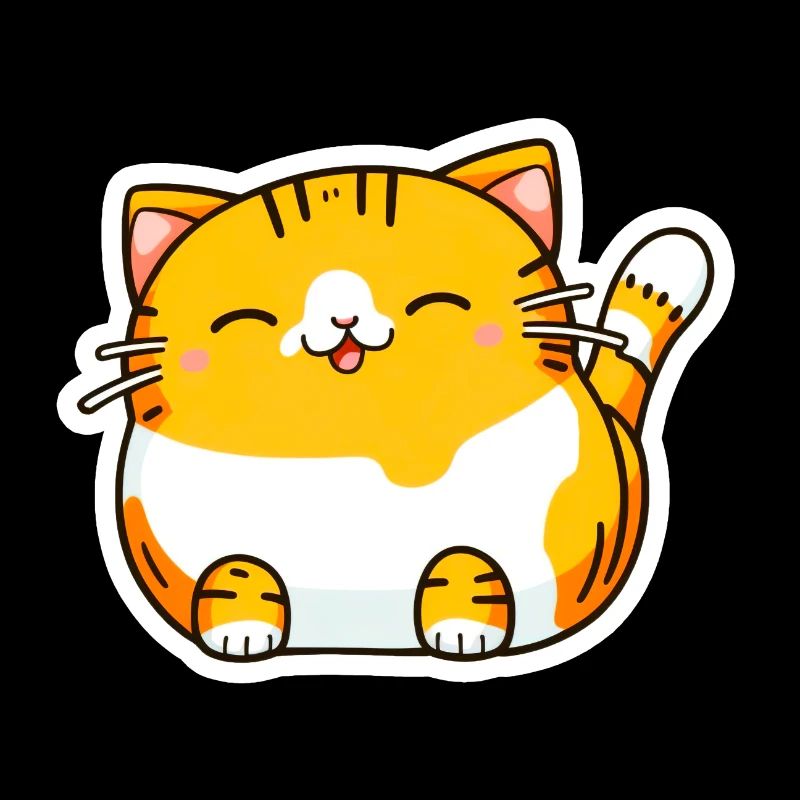Autocollants mignons de mensonges et de sommeils de chat mignon