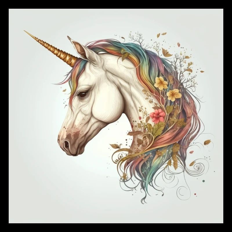licorne style cartoon