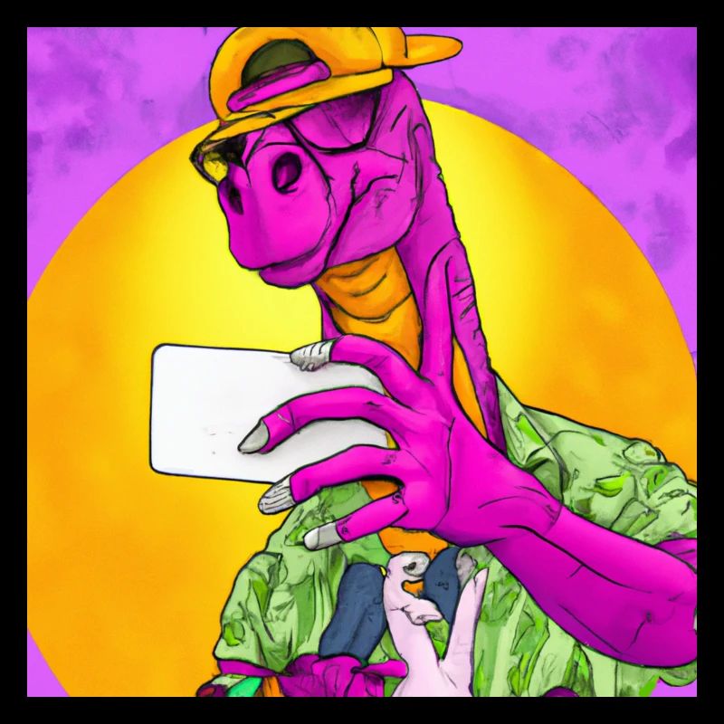 Dinosaurier macht Selfie V4 Geschenk