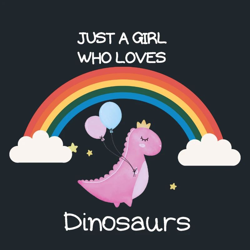 Nur ein Mädchen, das Dinosaurier liebt Geschenk Regenbogen