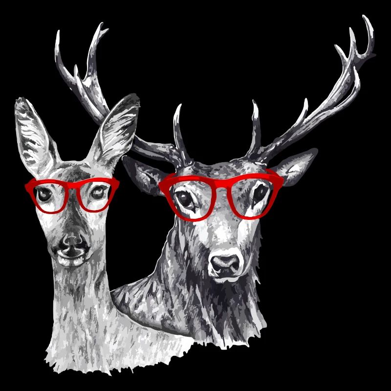 Hirsche und Rehe