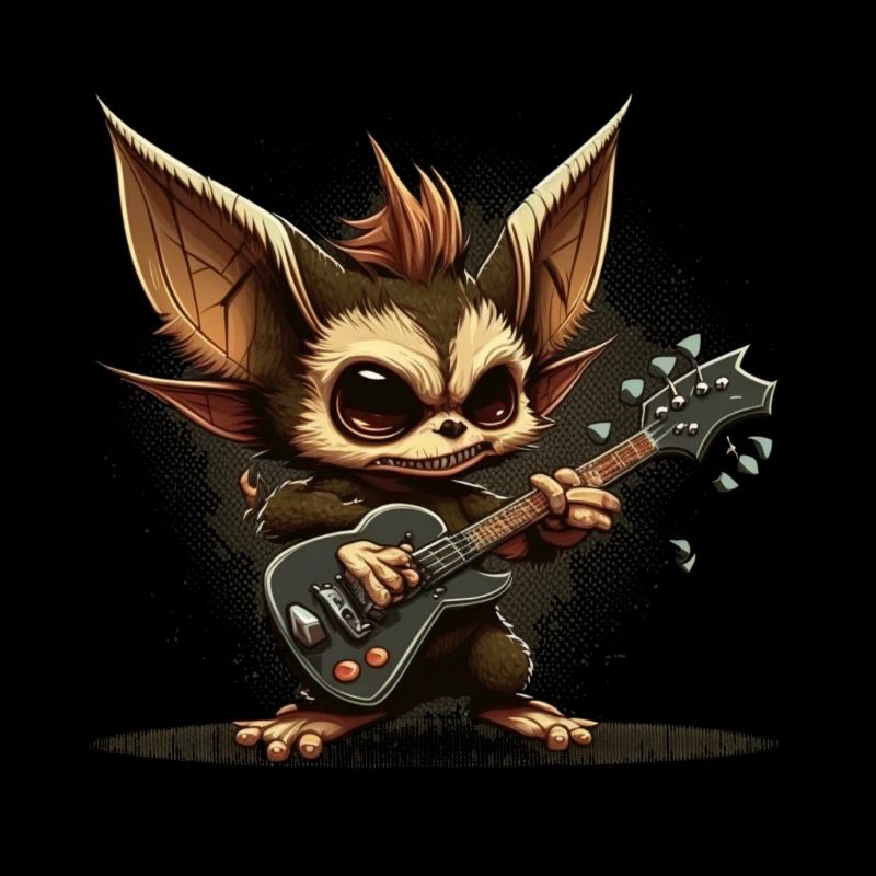 Gremlin avec guitare rock