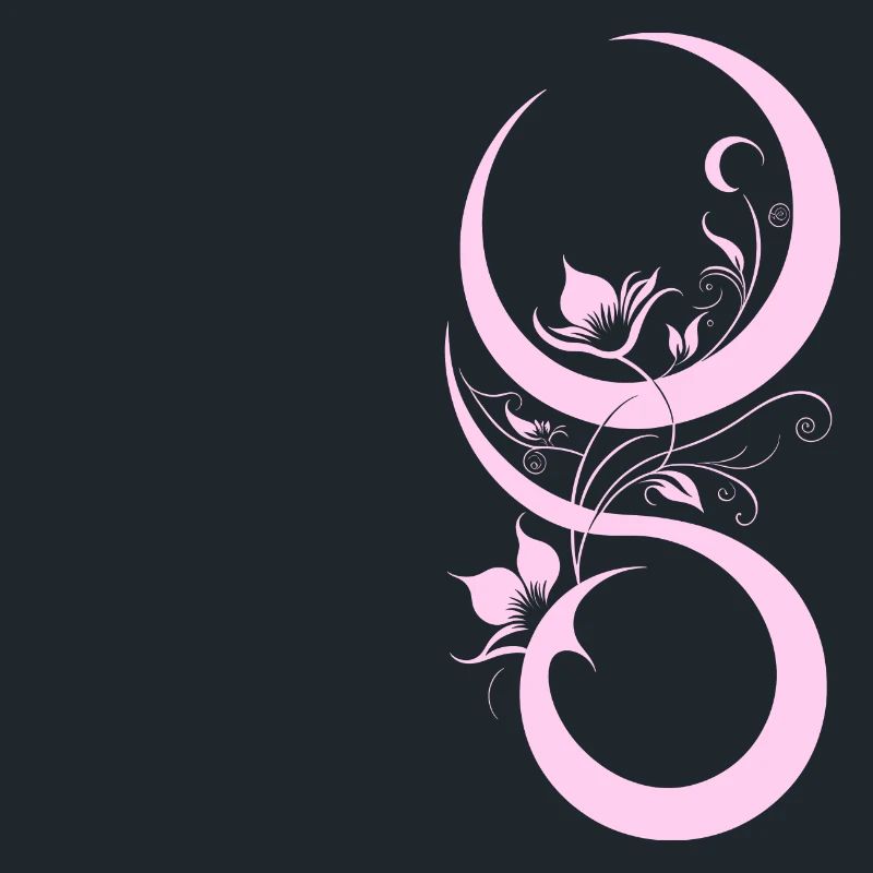 Pink flower and bow pattern