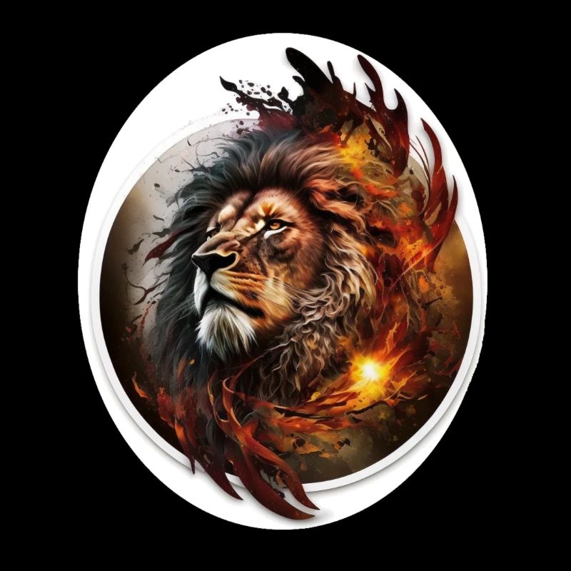 lion regard intense