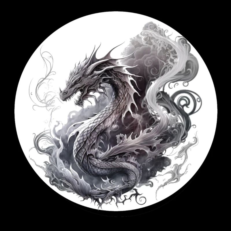 dragon nuage de fumée