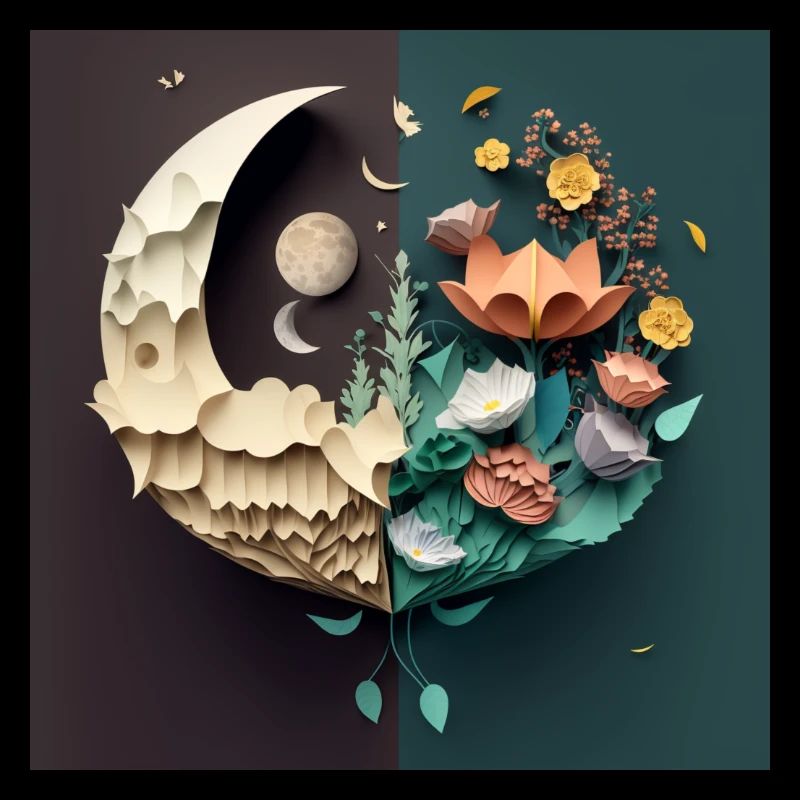 Fleurs de la lune à la terre, cadeau, anniversaire